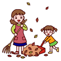落ち葉の清掃