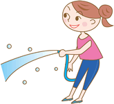 外壁やベランダの水洗い